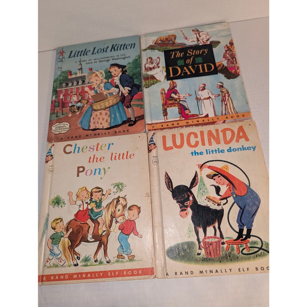 Vintage 50's - 60's Rare Children's Books Rand McNally Lucinda